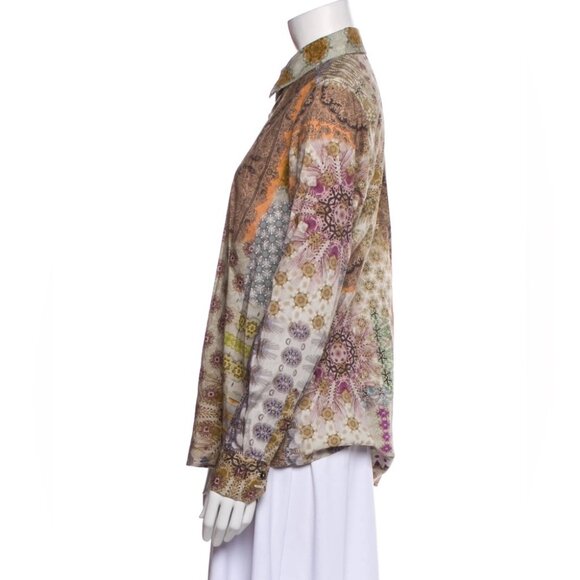 ETRO Pattern Floral Print Cotton Button Front Dress Shirt - Picture 2 of 8